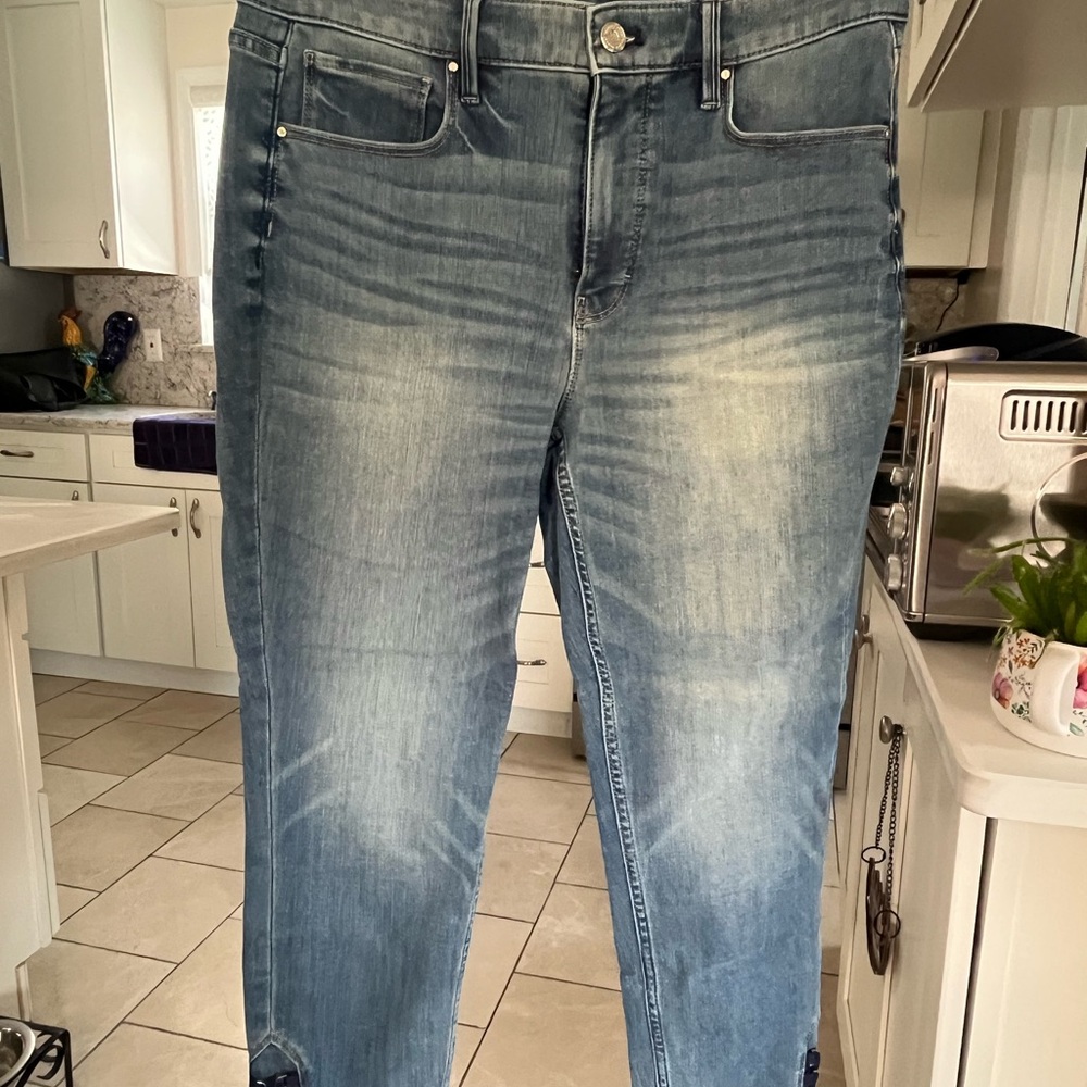 White House Black Market Blue Straight Leg Denim